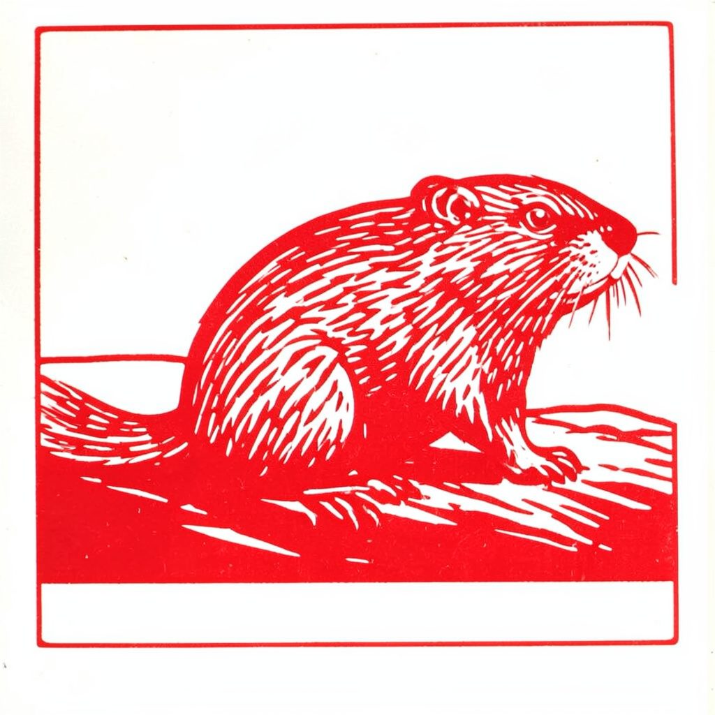 Small circular badge for a beaver scout group in navy and orange
